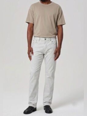 128 CITIZENS OF HUMANITY Men's SID Cotton Straight Leg Jeans - Ivory, Sz 36